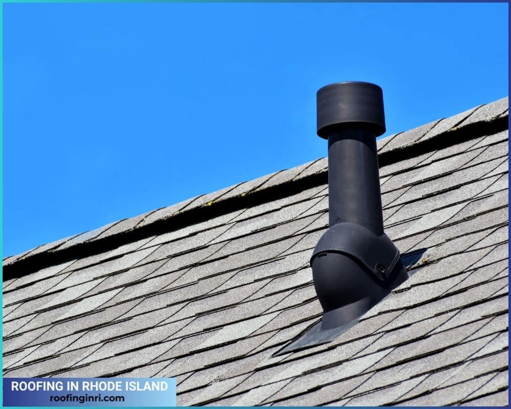 Black roof ventilation chimney