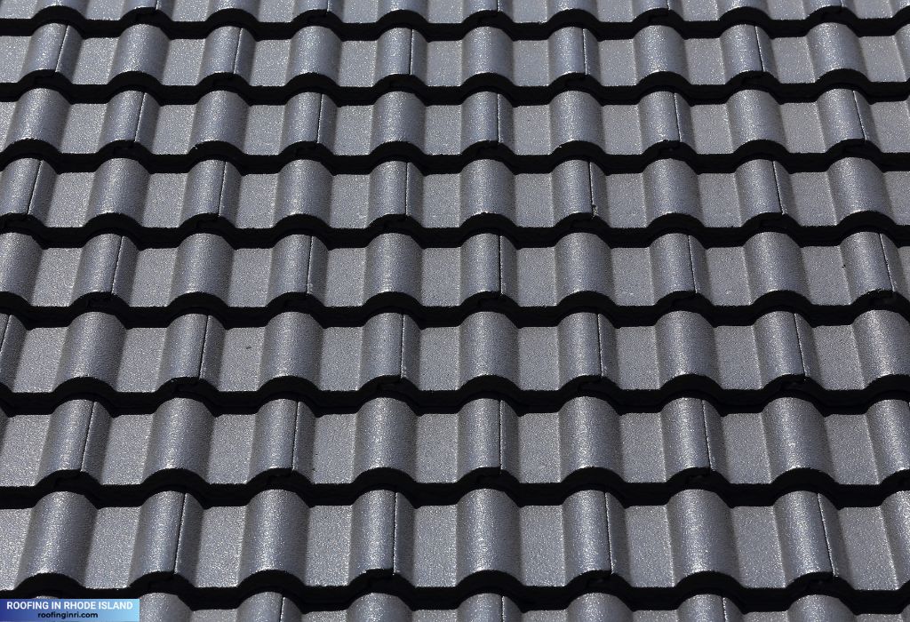 Black tiles roof