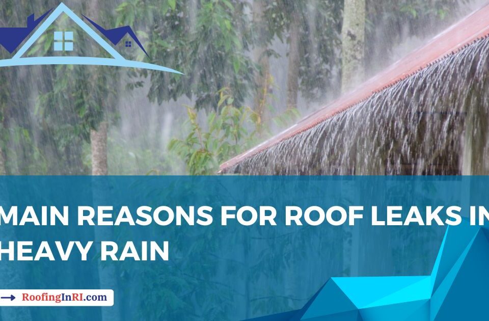 Heavy rain, rainfall on the roof