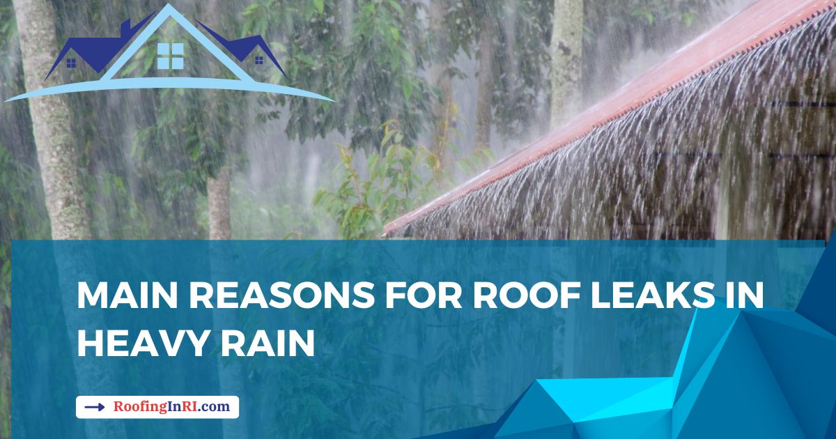 Heavy rain, rainfall on the roof