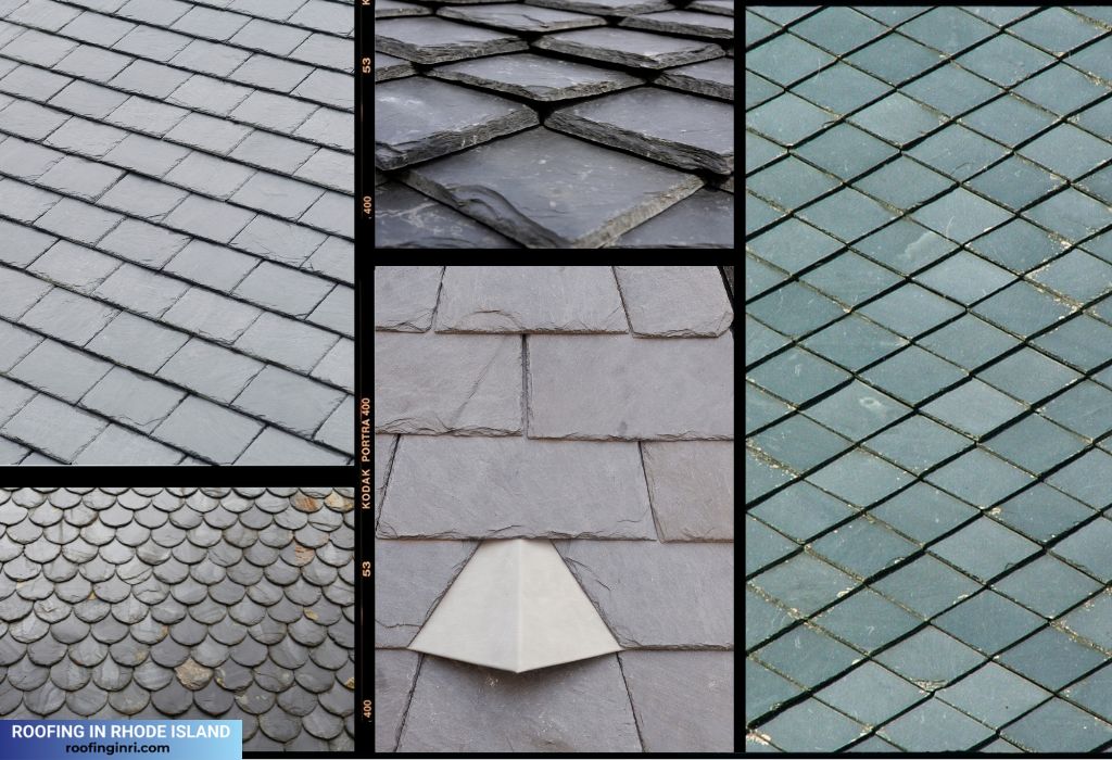 Roofing slates, different roofing slates