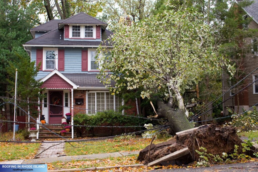 Property damage after storm