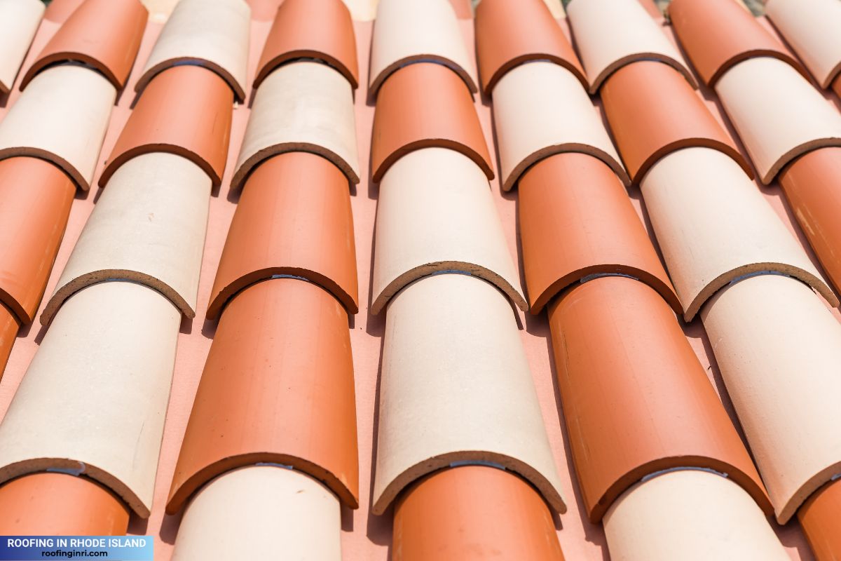 Spanish style clay roof tiles